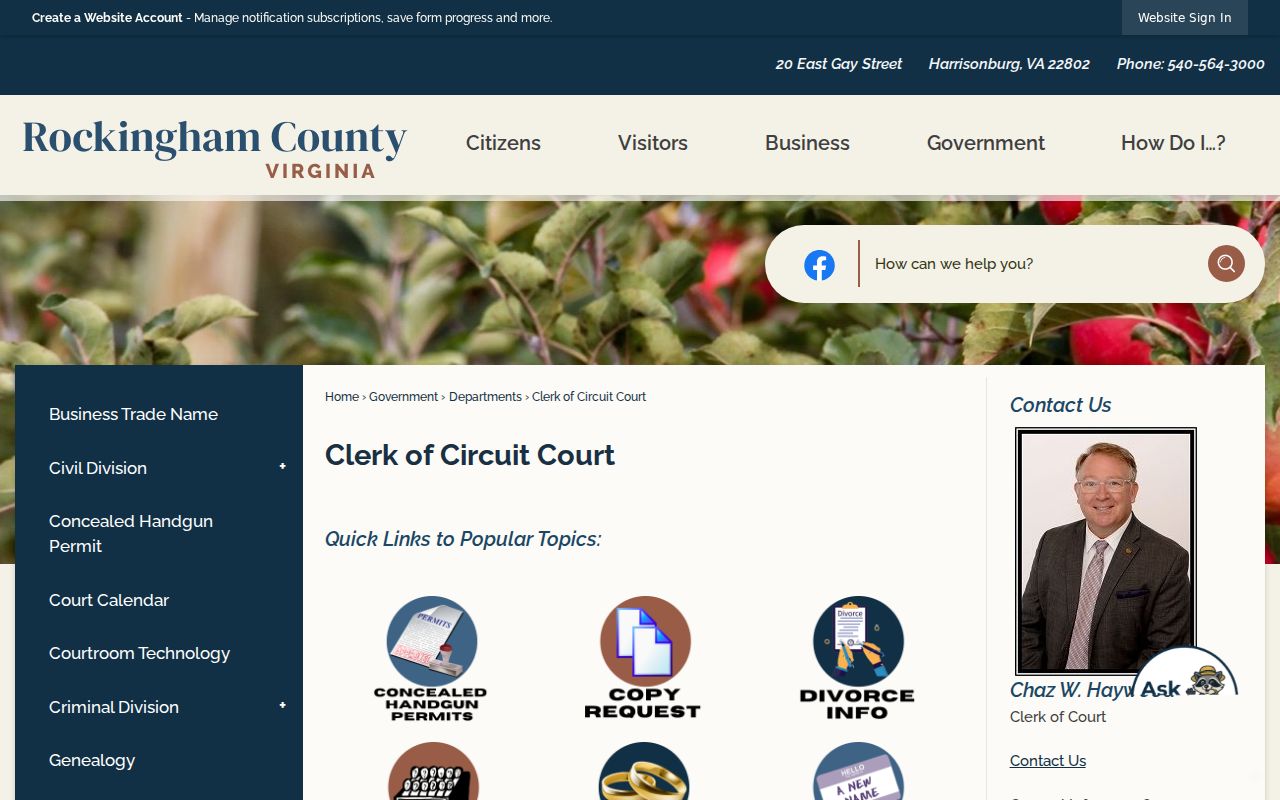 Harrisonburg warrant records courthouse public entrance and security information